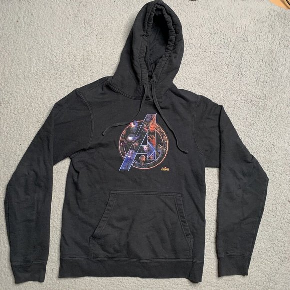 Avengers Hoodie Sweatshirt Mens S Long Sleeve Marvel Comic Movie Black H… - Picture 1 of 7